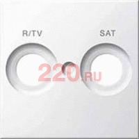Накладка розетки R/TV-SAT с маркировкой Бел глянц, Merten SM в каталоге электрики 220.ru, артикул SCMTN299819