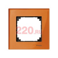 Рамка одинарная Стекло Оранжевый кальцит, Merten M-Elegance в каталоге электрики 220.ru, артикул SCMTN404102