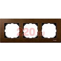 Рамка деревянная 3-местная орех, Merten M-Elegance в каталоге электрики 220.ru, артикул SCMTN4053-3473