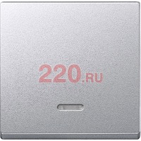 Клавиша 1-ая с/п одноклавишного выключателя (перекрёстного, кнопки, переключателя) алюминий, Merten SM в каталоге электрики 220.ru, артикул SCMTN431060