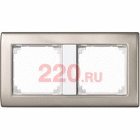Рамка двойная Серебро/Бел, Merten M-Star (SM) в каталоге электрики 220.ru, артикул SCMTN467219