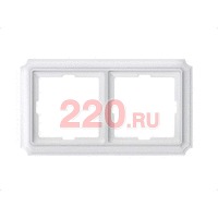 Рамка двойная (термопласт) Белая Merten Antique (Мертен Антик) в каталоге электрики 220.ru, артикул SCMTN483219