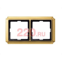 Рамка двойная Золото (Блестящая латунь) Merten Antique (Мертен Антик) в каталоге электрики 220.ru, артикул SCMTN483221