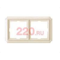 Рамка двойная (термопласт) Бежевая Merten Antique (Мертен Антик) в каталоге электрики 220.ru, артикул SCMTN483244