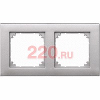 Рамка двойная алюминий, Merten M-Plan (SM) в каталоге электрики 220.ru, артикул SCMTN486260