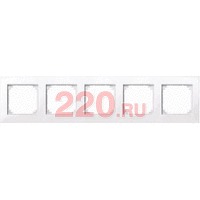 Рамка 5-я Активный-белый, Merten M-Plan (SM) в каталоге электрики 220.ru, артикул SCMTN515525