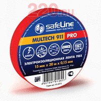 Изолента 19/25 красный, Safeline в каталоге электрики 220.ru, артикул SL-12125