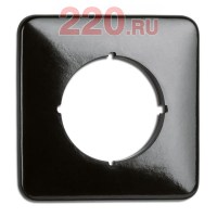 Рамка 1 пост квадратная Thomas Hoof (не для диммера) бакелит, цвет - черный в каталоге электрики 220.ru, артикул TH-119328