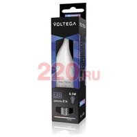Лампа светодиодная свеча на ветру 6.5W (ЛН 60Вт) Е14 4000К Серия CERAMICS. в каталоге электрики 220.ru, артикул VG1-CW2E14cold6W