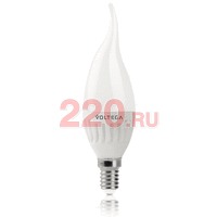 Лампа светодиодная свеча на ветру 6.5W (ЛН 60Вт) Е14 4000К Серия CERAMICS. в каталоге электрики 220.ru, артикул VG1-CW2E14cold6W