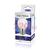 Лампа светодиодная шар 5.7W (ЛН 60Вт) Е27 2800К Серия SIMPLE. в каталоге электрики 220.ru, артикул VG2-G2E27warm6W