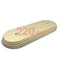Подложка на бревно деревянная на 3 места, цвет: береза в каталоге электрики 220.ru, артикул Z24-203