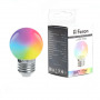 Лампа светодиодная Feron LB-37 Шарик матовый E27 1W 230V RGB быстрая смена цвета в каталоге электрики 220.ru, артикул 38126