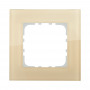 Рамка 1-постовая, натуральное стекло, цвет кремовый LK80, LK60 в каталоге электрики 220.ru, артикул 844117-1