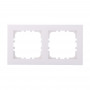 Рамка 2-постовая (двойная) цвет белый, FLAT, 153х82х10 мм в каталоге электрики 220.ru, артикул 844204-1