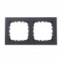 Рамка 2-постовая (двойная) цвет черный бархат, FLAT, 153х82х10 мм в каталоге электрики 220.ru, артикул 844208-1