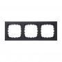 Рамка 3-постовая (черный бархат) FLAT, 224х82х10 мм в каталоге электрики 220.ru, артикул 844308-1
