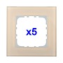 Рамка 5-постовая, натуральное стекло, цвет кремовый LK80, LK60 в каталоге электрики 220.ru, артикул 844517-1