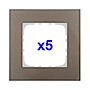 Рамка 5-постовая, натуральное стекло, цвет серо-коричневый LK80, LK60 в каталоге электрики 220.ru, артикул 844519-1