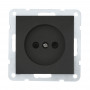 Розетка без з/к, со шторками (черный бархат) LK60 в каталоге электрики 220.ru, артикул 863308-1