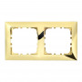 Рамка 2-постовая (двойная) цвет золото, LK60 для розеток и выключателей, 153х82х10 мм в каталоге электрики 220.ru, артикул 864216-1