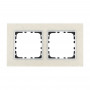 Рамка 2-постовая (двойная) из декоративного камня (белый мрамор) LK60 для розеток и выключателей, 163х92х10 мм в каталоге электрики 220.ru, артикул 864289-1