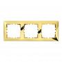 Рамка 3-постовая (золото) LK60 для розеток и выключателей, 224х82х10 мм в каталоге электрики 220.ru, артикул 864316-1