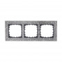 Рамка 3-постовая из декоративного камня (серый гранит) LK60 для розеток и выключателей, 234х92х10 мм в каталоге электрики 220.ru, артикул 864379-1