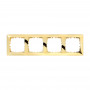 Рамка 4-постовая (золото) LK60 для розеток и выключателей, 295х82х10 мм в каталоге электрики 220.ru, артикул 864416-1