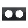 Рамка 2-постовая (двойная) квадрат, цвет черный, Vintage-Quadro, 153х82х10 мм в каталоге электрики 220.ru, артикул 884208-1