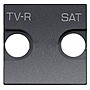 Накладка для TV-R-SAT розетки, 2-модульная, ABB Zenit, цвет антрацит в каталоге электрики 220.ru, артикул AB-N2250.1AN