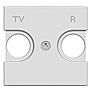 Накладка для TV-R розетки, 2-модульная, ABB Zenit, цвет альпийский белый в каталоге электрики 220.ru, артикул AB-N2250.8BL