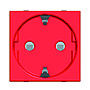 Розетка SCHUKO с заземлением для специальных сетей, со шторками, 16А / 250В, ABB Zenit, цвет красный в каталоге электрики 220.ru, артикул AB-N2288RJ