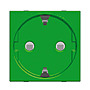 Розетка SCHUKO с заземлением для специальных сетей, со шторками, 16А / 250В, ABB Zenit, цвет зелёный в каталоге электрики 220.ru, артикул AB-N2288VD