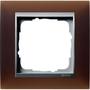 Рамка одинарная матовый темно-коричневый центральная вставка алюминий, Gira System 55 EVENT в каталоге электрики 220.ru, артикул G021159