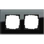 Рамка двойная GIRA Esprit черное стекло, Гира Эсприт в каталоге электрики 220.ru, артикул G021205