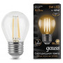 Gauss Лампа Filament Шар 5W 420lm 2700К Е27 LED в каталоге электрики 220.ru, артикул GSS-105802105