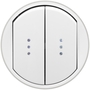 Клавиша двойная с 2-ной точечной индикацией, бел. выключателя (переключателя, кнопки) двухклавишного, Legrand Celiane в каталоге электрики 220.ru, артикул LN-068004