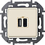 Зарядное устройство с двумя USB-разьемами A-C 240В/5В 3000мА, цвет — слоновая кость, Legrand Inspiria в каталоге электрики 220.ru, артикул LN-673761