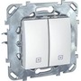 Выключатель для жалюзи белый, механизмы Unica Schneider в каталоге электрики 220.ru, артикул SCMGU5.208.18ZD