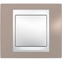 Рамка, одинарная хамелеон коричневый/ белый, Unica Хамелеон в каталоге электрики 220.ru, артикул SCMGU6.002.874