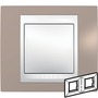 Рамка горизонтальная, двойная хамелеон коричневый/ белый, Unica Хамелеон в каталоге электрики 220.ru, артикул SCMGU6.004.874