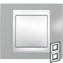 Рамка вертикальная двойная хамелеон серый/ белый, Unica Хамелеон в каталоге электрики 220.ru, артикул SCMGU6.004V.865