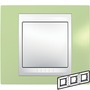 Рамка горизонтальная, тройная хамелеон зеленое яблоко/ белый, Unica Хамелеон в каталоге электрики 220.ru, артикул SCMGU6.006.863