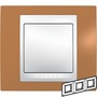 Рамка горизонтальная, тройная хамелеон оранжевый/ белый, Unica Хамелеон в каталоге электрики 220.ru, артикул SCMGU6.006.869