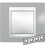 Рамка горизонтальная, 4-ная хамелеон серый/ белый, Unica Хамелеон в каталоге электрики 220.ru, артикул SCMGU6.008.865