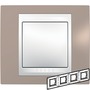 Рамка горизонтальная, 4-ная хамелеон коричневый/ белый, Unica Хамелеон в каталоге электрики 220.ru, артикул SCMGU6.008.874