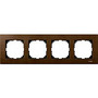 Рамка деревянная 4-местная орех, Merten M-Elegance в каталоге электрики 220.ru, артикул SCMTN4054-3473