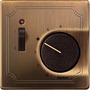Накладка термостата комнатного (Мех.536302,536304) с выключателем Античная латунь, Merten SD в каталоге электрики 220.ru, артикул SCMTN539743