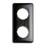 Рамка 2 поста квадратная Thomas Hoof (не для диммера) бакелит, цвет - черный в каталоге электрики 220.ru, артикул TH-173064